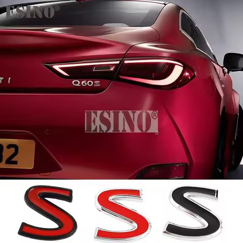 IPL 3.7 5.7 S 3D Car Front Grill Zinc Alloy Badge Adhesive Metal Emblem Decal for Q50 Q60 G37 G25 QX