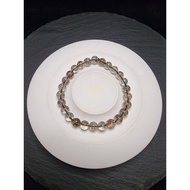 Black Bronze Rutile Rutilate Quartz Full Crystal Stone Bracelet natural 5A 6.5mm F1445