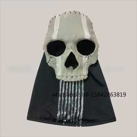 3D Printed Ghost Mask, Halloween Call of Duty Skull Tactical Helmet, Cosplay Props