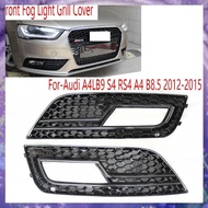 (Y W Z H)1Pair Car Front Fog Light Grill Cover for A4LB9 S4 RS4 A4 B8.5 2012-2015 Honeycomb Grille B