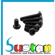 M2 CROSS BOLT M2X16 MM HIGH 16MM 1.6 CM METAL BLACK SCREW 2MM CROSS