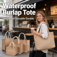 Women Shoulder Bag Sling Tote Waterproof Jute Burlap Reusable Burlap Bag