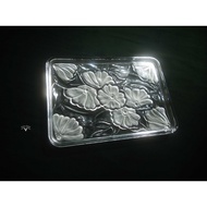 [Old Time] Early Second-Hand Czech Made Crystal Glass Carved Plate