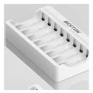 Box sạc nhanh và tự ngắt cho pin 1.2V Ni-MH Beston C9007 2 pin / C9009 4 pin / C9010 8 pin (Trắng) -