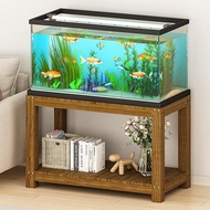 QM🏅Solid Wood Fish Tank Rack Aquarium Base Cabinet Base Aquarium Cabinet Table Shelf Indoor Living Room Floor Bottom FGB