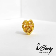 IBUY 916 HARD GOLD Linked Heart 22K 916 硬金 串串爱心