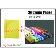 3 yard x 50cm | 3 yards Crepe Paper | Kertas Crepe 3 yards | Wrapping Paper | 3 yards / roll | 3y cr