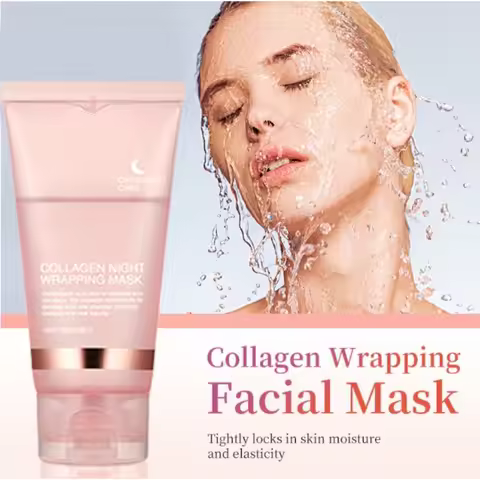 Collagen Peel-off Mask Night Wrapping Facial Mask Deeply Moisturizing Hydrating Firming Skin Facial 