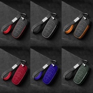For HongQi H5 H7 HS5 HS7 H9 E-HS9 Alcantara Suede Key Case Keychain Protective Shell Car Accessories