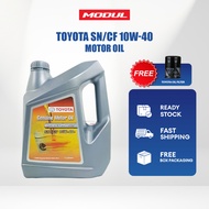TOYOTA 2024 ENGINE OIL SN/CF 10W-40 + Free Toyota Oil Filter Motor Oil Car Oil Engine Minyak Motor