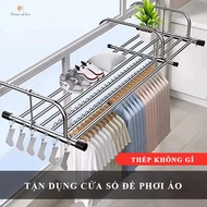DREAM OF LOVE balcony drying rack Balcony drying rack with free size adjustment