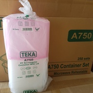 [TEKA] TK A750 Rectangular Microwave Food Container With Lid Tupperware- TK A750 (50PCS+/-)