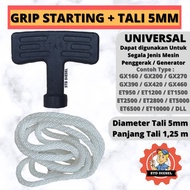 GRIP STARTING STATER + STRAP 5MM 1.25M HANDLE PULL HANDLE GX160 GX200 GX220 GX240 GX270 GX390 GX420 