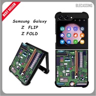 Hardcase TPU Casing Samsung Galaxy Z Flip Fold 5 4 3 5G Custom Machine BC401
