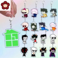 Cute Cartoon Homestuck Charms Dave Strider John Egbert Karkat Womens Keyrings Jewelry