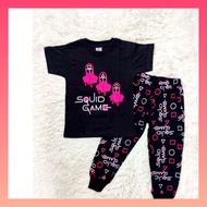 Kids Boys Girl Squid Game Pyjamas Unisex/ Baju Tidur Kanak-kanak/ Baby Kids Squid Game Outfit
