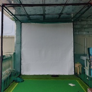 Golf Double Layer Simulator Impact Screen พร้อม Grommet Hole Indoor Ultra Clear Display Projector ผ้าสีขาว Golf Ball Target