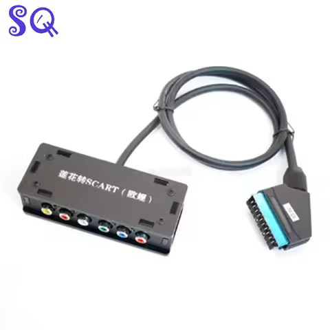 RGBS To SCART Converter Plug Built-In PCB Capacitor IO Adapter Signal-0-Attenuation Type-C Interface