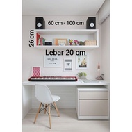 Minimalist CUBE WALL SHELF SHELF SIZE 20 CM X 60 CM - 100 CM X 26 CM