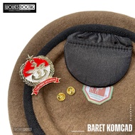 Komin beret spare component beret komcad camel beret TNI KC beret/ komcad hat/ brown beret/ premium 
