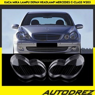 Headlamp Glass for Mercy Mercedes C-Class W203 C180 C200 C230 C240 2000 - 2007 Facelift Model