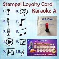 Loyalty card karaoke stamp A music studio automatic ink flash stamp custom stamp design printing