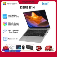 DERE R14 Laptop 14 Inch FHD IPS Screen 12GB DDR4 RAM+512GB SSD Intel Celeron N4500 2.80GHz Windows 11 Pro Student Office Laptop Notebook Computer DERE Laptop