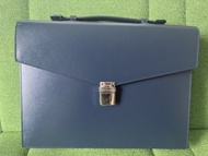 ✨【全新 Brand New】100% 正品 Montblanc 萬寶龍 Meisterstück 系列皮革公事包 – 深藍色Dark Navy（意大利製造 Made in Italy）