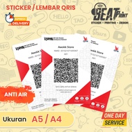 Print Barcode Qris | Qris Toko Cafe/s Restaurant/s - Stickers for Digital Payment Transactions with 