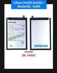 แบตเตอรี่ BL-5ABX สำหรับ Infinix Hot50 Hot50i battery Model:bl-5abx ความจุแบตเตอรี่ 5000mAh ออริจินอ