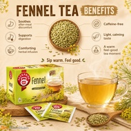 TEEKANNE Fennel Tea Caffeine-Free Herbal Infusion 20 Tea Bags 40g | Teh Adas | Herbal Tea for Digest