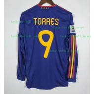 【New style】2010 Spain Away Long Sleeve Retro Soccer Jersey Football TORRES