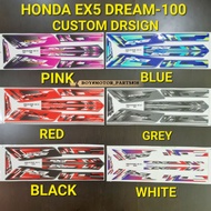 HONDA EX5 DREAM 100 ( 14 ) CUSTOM DESIGN BODY STICKER