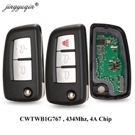 jingyuqin 2/3 Buttons 433MHz 4A PCF7952E Flip Remote Key For Nissan Qashqai J11 Pulsar C13 Juke F15 