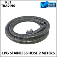Star Fuji High Quality LPG Stainless Hose 2 Meters | Low Pressure LPG Hose