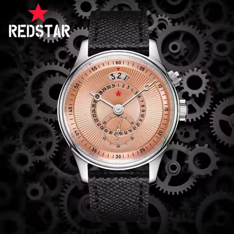 Red Star 40MM Mechanical Watch 5ATM Seagull ST1716 Automatic Movement 316L Stainless Sapphire with C