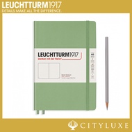 Leuchtturm 1917 Medium A5 Plain / Blank Notebook Muted Colours Sage Powder Denim Bellini - Pastel Li