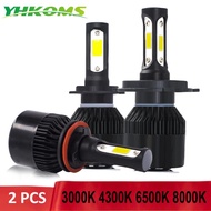 YHKOMS 2 Pcs 72W 8000LM 3000K 4300K 6500K 8000K H4 H7 H1 LED Car Headlight H8 H9 H11 9005 HB3 9006 H