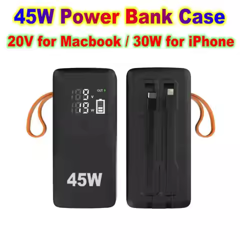 45W Empty Power Bank Case 20 V Battery Housing Charging For Macbook Tablet PC DIY Shell Removable Ba