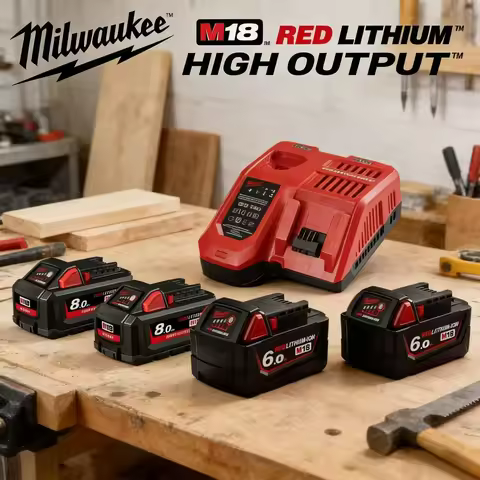 5Ah 6Ah 8Ah 12Ah Rechargeable Battery for Milwaukee Drill Grinder Saw Cordless Electric Tool Battery