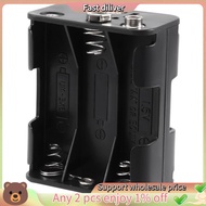 Double Side Spring 6 x 1.5 V AA Battery Holder Case Box Black
