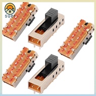 SUERHD 5pcs Toggle Switch, 5mm Toggle 10P 2P4T Micro Slide Switch, Miniature Vertical SS-24E01 4 Pos