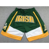 pockets available new men’s high school IRISH LeBron James just don big logo basketball shorts pants green