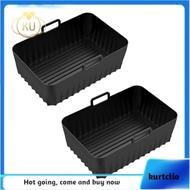 2PCS Air Fryer Silicone Liners for Ninjia DZ071 DZ550 Dual Air Fryer Reusable Non-Stick Air Fryer Ba