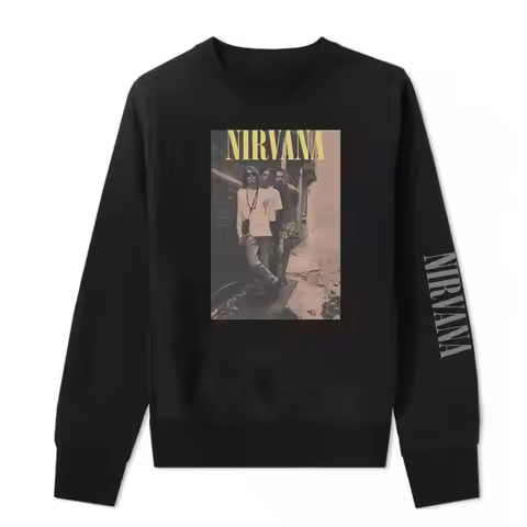 Y2k NirVANA Band Rock Long-sleeved Hoodie - Nirvana Kurt Cobain Men's Punk Loose-fitting Hoodie - Fa