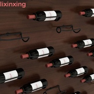 LIXINXING Wine Rack, Wall-Mounted Simple Modern Wine Display Holder, Wine Bottle Rack Easy Clean Met