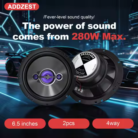 2PCS 6.5" Upgrade Coaxial Car Speakers, 280W Max, 4Ohm, Premium Quality Car Audio Door Speakers, PEI