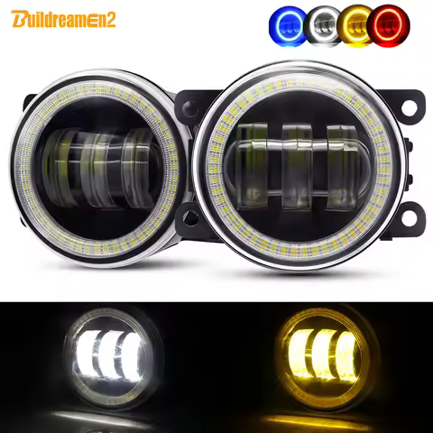 2 X Angel Eye Fog Light Car LED Lens Fog Driving Lamp DRL 30W 12V For Honda City CR-V Accord Fit CR-