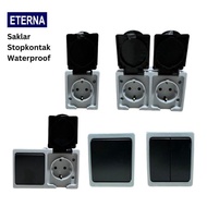 ETERNA Socket Outdoor Waterproof Wall Switch/ IP54 Grounded Electrical Plug