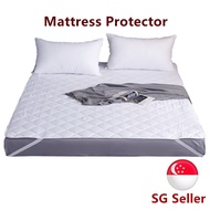 SG Seller Mattress Protector Mattress Topper Anti Mite Breathable With Elastic Band